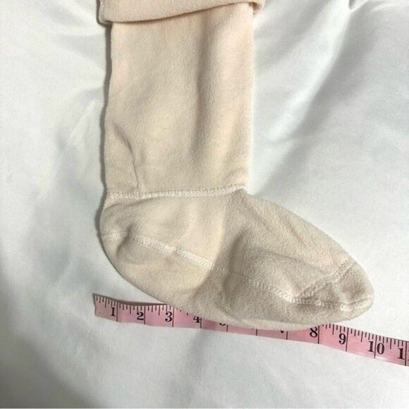 HUNTER Boots Kids Boot Socks size XL Cream with red and black logo fleece - Picture 8 of 8
